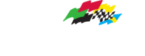 Daytona International Speedway logo with multi-color flag