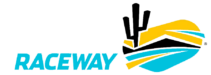 Phoenix Raceway logo with turquoise, yellow, black and white.